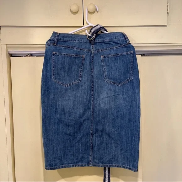 Gap copper button A-line denim skirt - Picture 3 of 4